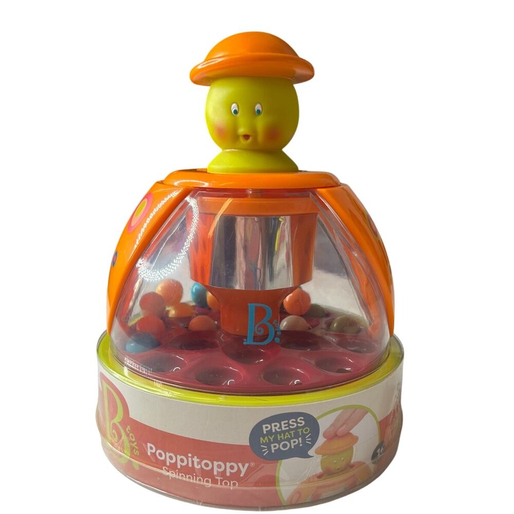 NWT B Toys Ladybug ball popping toy push pop spin poppitoppy toddler toy